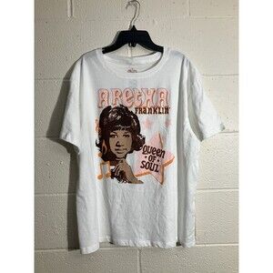 NWT Licensed Aretha Franklin Queen Of Soul Graphic Band Tee T-Shirt Medium